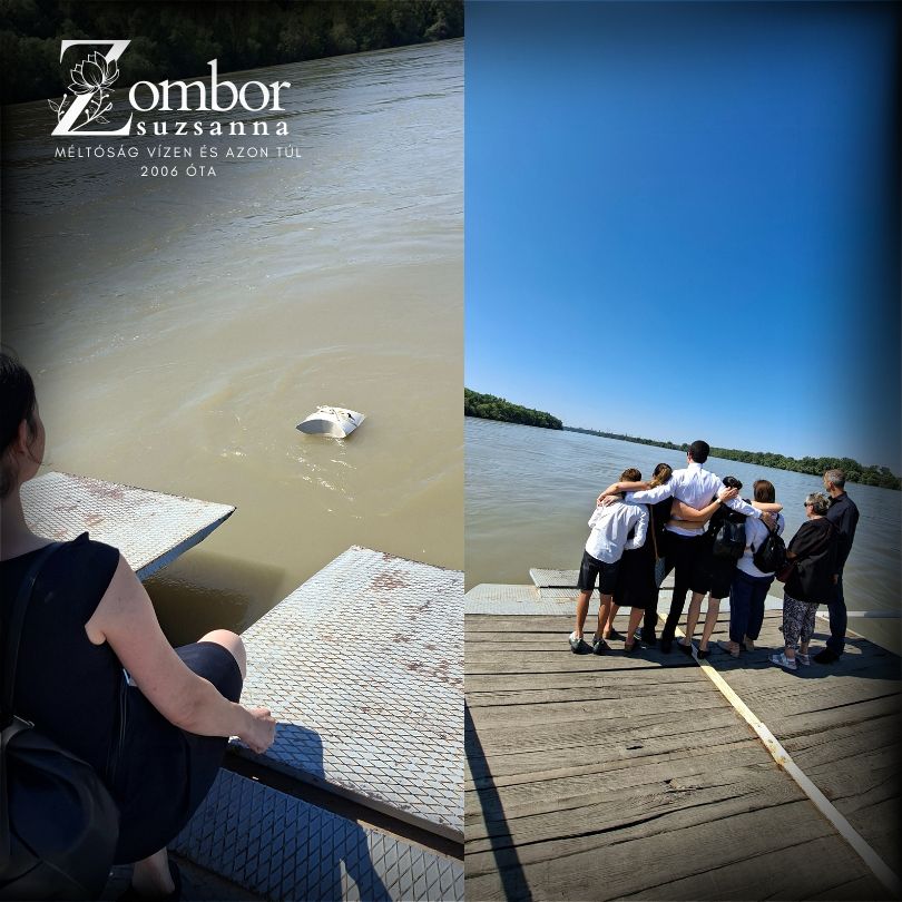 Kompos vízi temetés - vízparti búcsúztatással